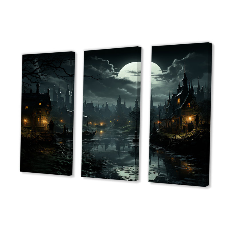 Ensemble de salon d'art mural Moody Night, H 40 po x l 60 po x P 1 po