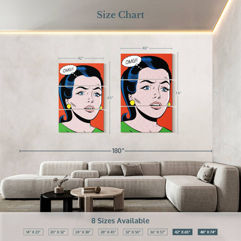 Leisha OMG, 74" H x 48" W
