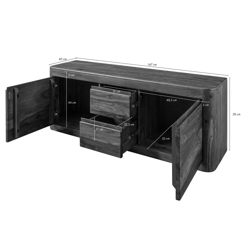 Toronto Unfinished TV Stand for TVs up to 85"