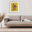 «Rose Bundle Tiger», reproduction encadrée sous verre jaune, design par Mia Charro-117081847-117081844