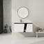 Meuble-lavabo mural flottant moderne 40 po avec lavabo en céramique