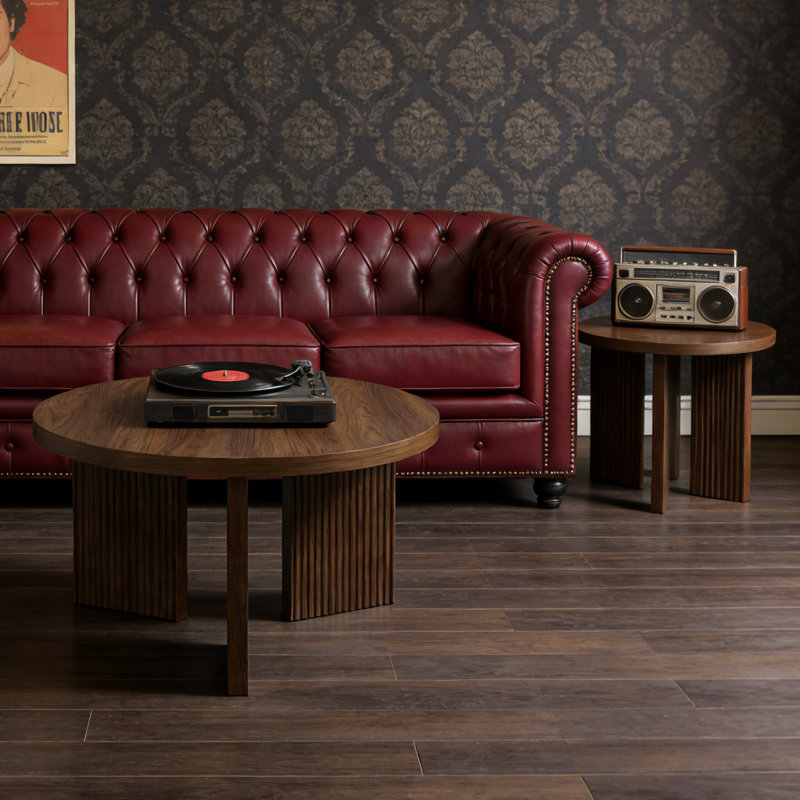 Table basse et table de bout, Brun