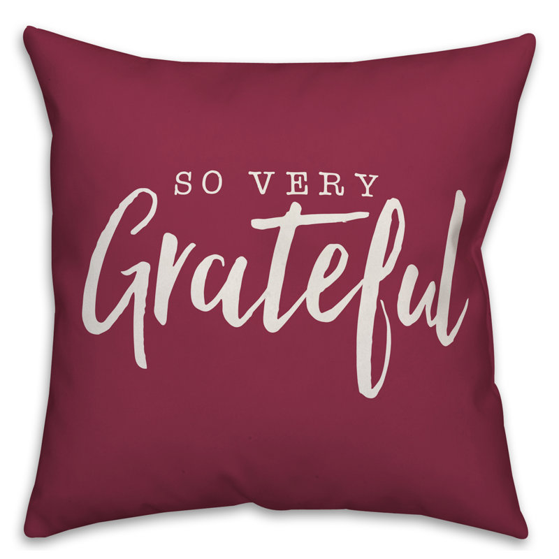  Coussin So So Grateful, 18 po x 18 po, Mauve, Housse de coussin seulement - sans coussin