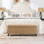 Repose-pieds avec rangement, banc de rangement avec charnière de sécurité, repose-pieds capitonné en lin pour le salon, le vestibule, le couloir, le repose-pieds, soutien 500 lb-628798151