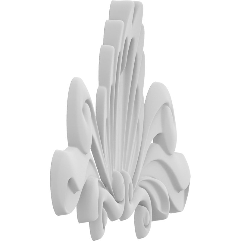 Rosette Sheffield, H 6 po x l 4,5 po x P 0,5 po