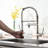 Pull Down Kitchen Faucet, Brushed Nickel, 360-Degree Swivel, Functional Nickel Single Handle Faucet With Down, Rotation, Decorative