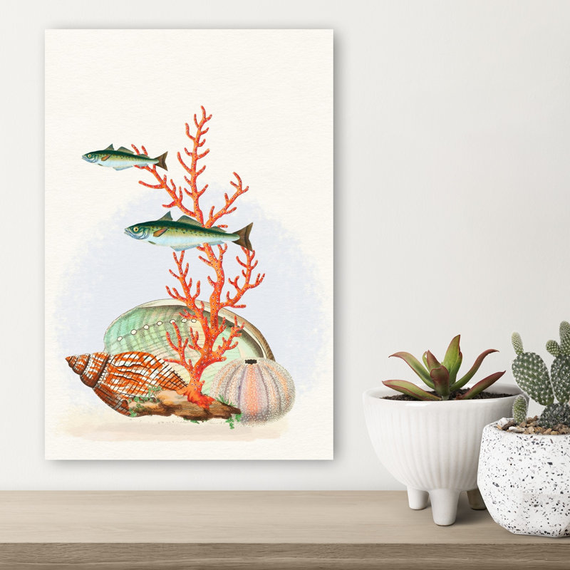 Marine Life Collection Contemporary Fish Wall Art Print by Wild Violets - Wrapped Canvas Print, 45.72cm H x 30.48cm W