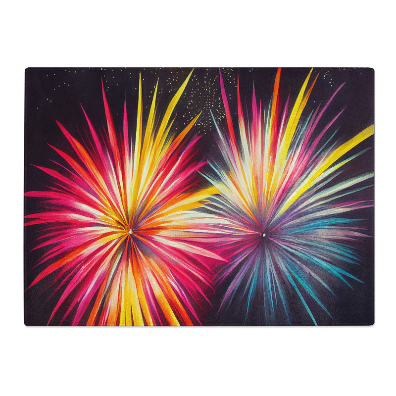 Delicious Fireworks  Glass Chopping Board