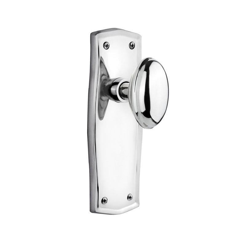 Plaque Prairie avec bouton de porte Homestead, 2 3/8, Chrome brillant