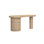 Rory Solid Oak with Raw Finish Cylinder Base with Curved Design 64" Desk