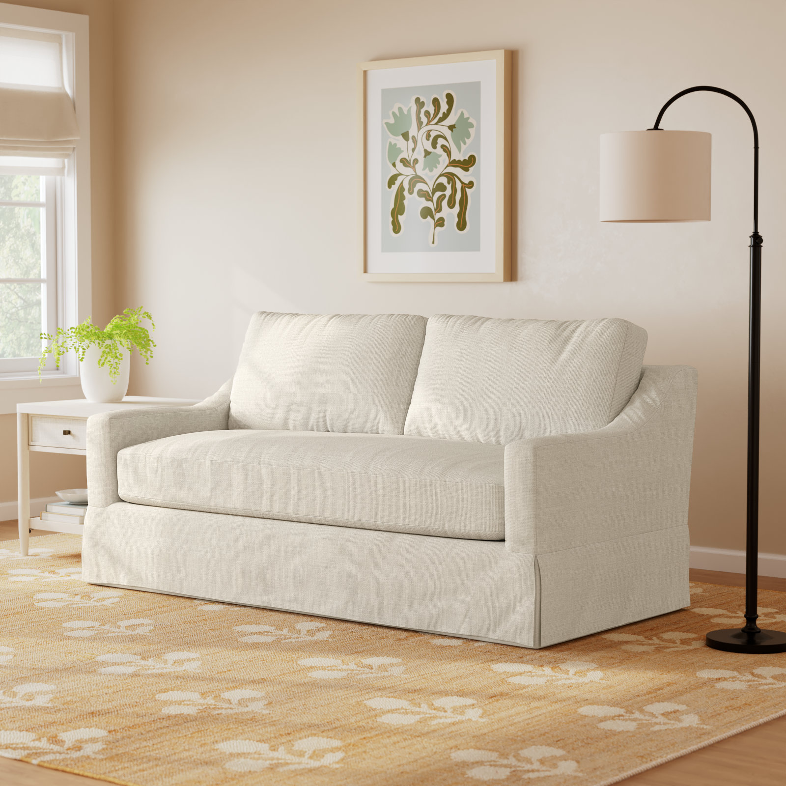 Cranbrook 78'' Upholstered Sofa, Conversation Pearl Basketweave