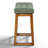24'' Saddle Seat Counter Height Barstool with Solid Wood Frame-124236275