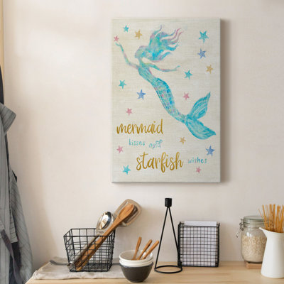 Mermaid Kisses - peinture sur toile tendue