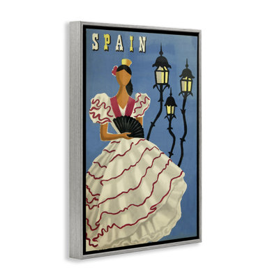 Espagne, femme, portrait, affiche, art giclée, conception par Marcus Jules