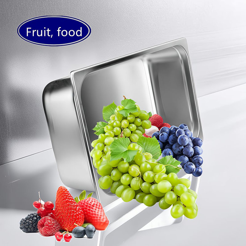 Large Rectangular Party Ice Bucket, Wine Beer Champagne Bucket, Refrigerator Stainless Steel Ice Box, Silver