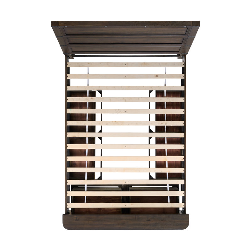 Ensemble de chambre à coucher avec grand rangement 3 pièces en charbon de bois Threewell, 3 Pcs: Bed, Chest, Nightstand