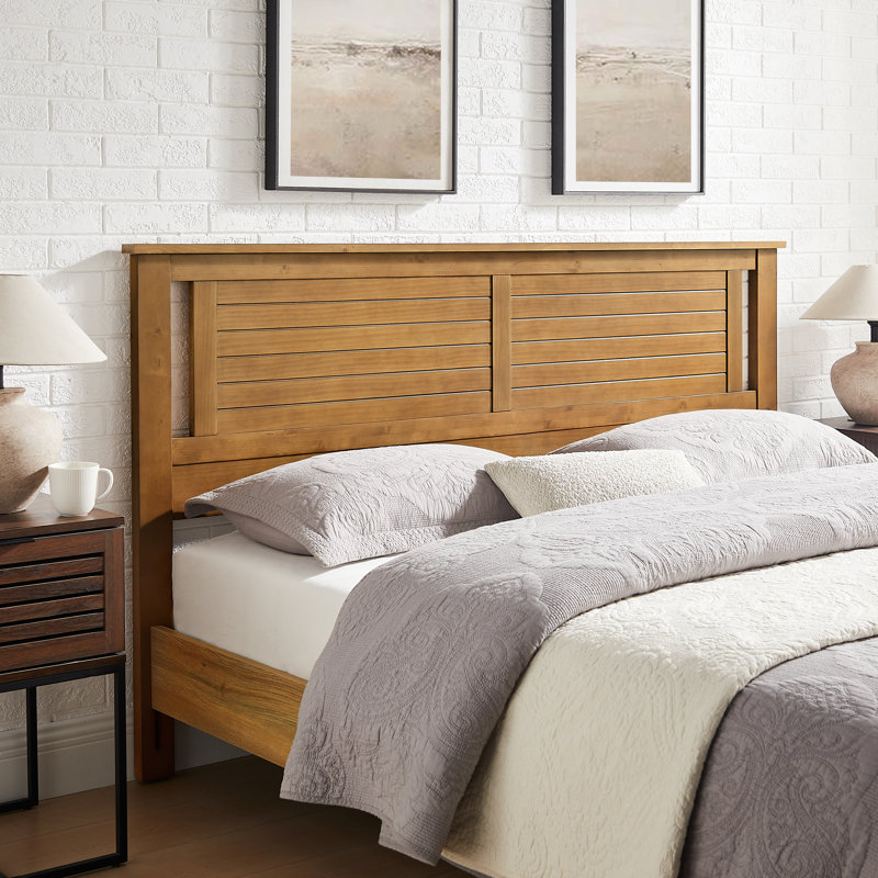 Tête de lit double en bois massif Amesbury, Très grand, Pin
