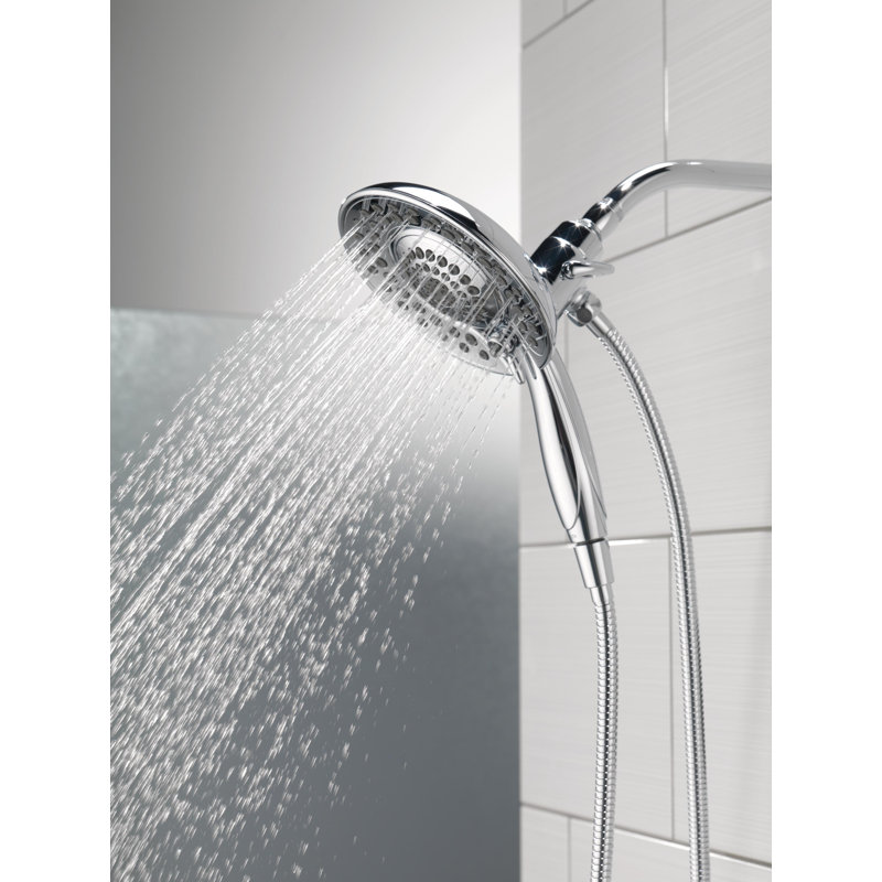 2.5 GPM Rain Dual Shower Head with H2Okinetic Technology, Chrome