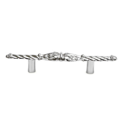 Acanthus 3 inches c.c. pull Romanesque style in Gilded Mercury