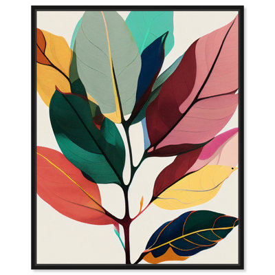 «Whimsical Leaves» sur toile, art abstrait inspiré par Art Remedy