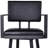 26" Vintage Black On Black Faux Leather Rectangular Swivel Barstool