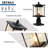 Outdoor Pier Mount Light with Crackle Glass 