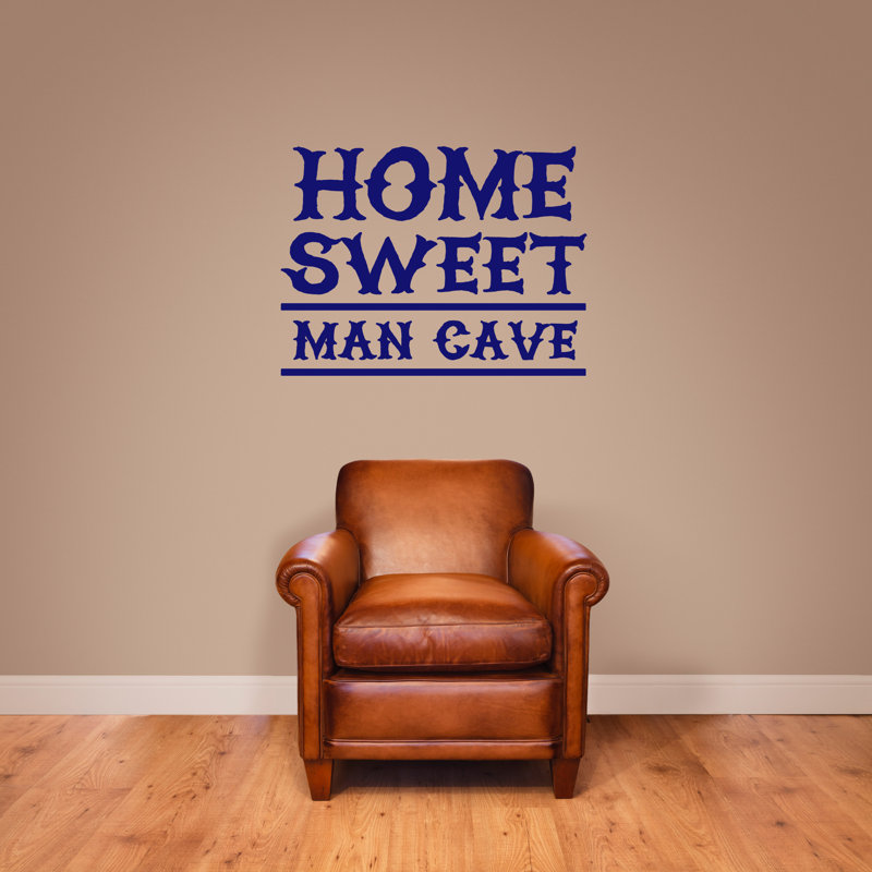 Adhésif décoratif Henn Home Sweet Man Cave, Bleu marine