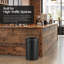 Poubelle commerciale Home Zone Living de 60 litres (16 gallons), ronde, à ouverture supérieure, couvercle amovible, en acier inoxydable, noir mat