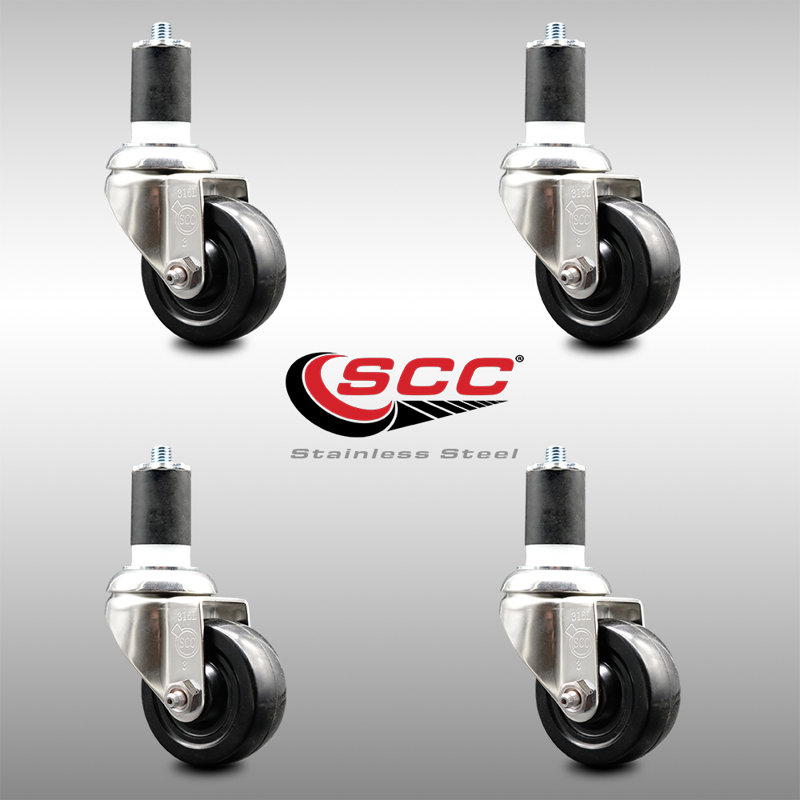 Ensemble de roulettes extensibles en caoutchouc souple