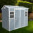 Outdoor Storage Waterproof shed with Floor, Two Windows and Lockable Door-108295230-118609819