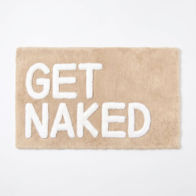 Casanova Slogan Get Naked Bath Mat