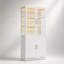 Vitrine de 76,75 pouces de hauteur en acier moderne avec portes en verre, lumières DEL et rangement polyvalent pour la maison et le bureau - Blanc