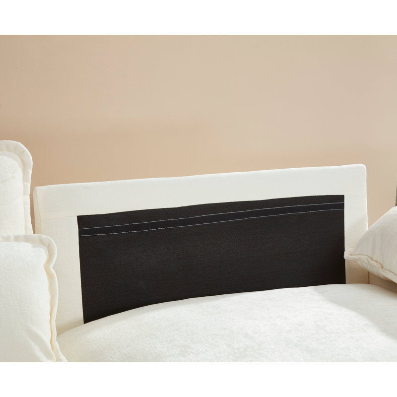 Canapé modulaire Luqi, Beige, 2, H 35,8 po x l 79,6 po x P 32,4 po