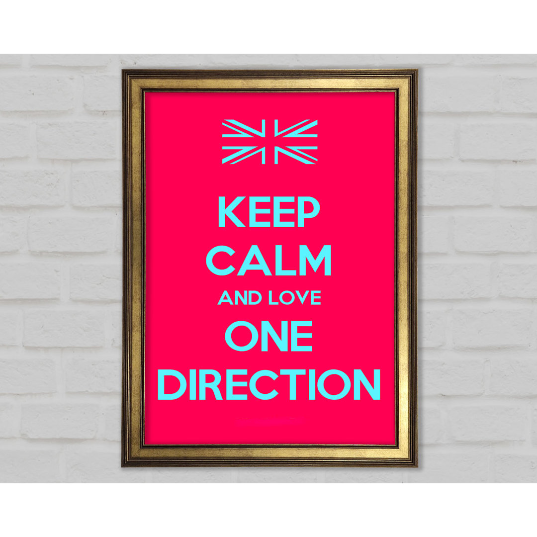 Keep Calm One Direction Gerahmter Druck