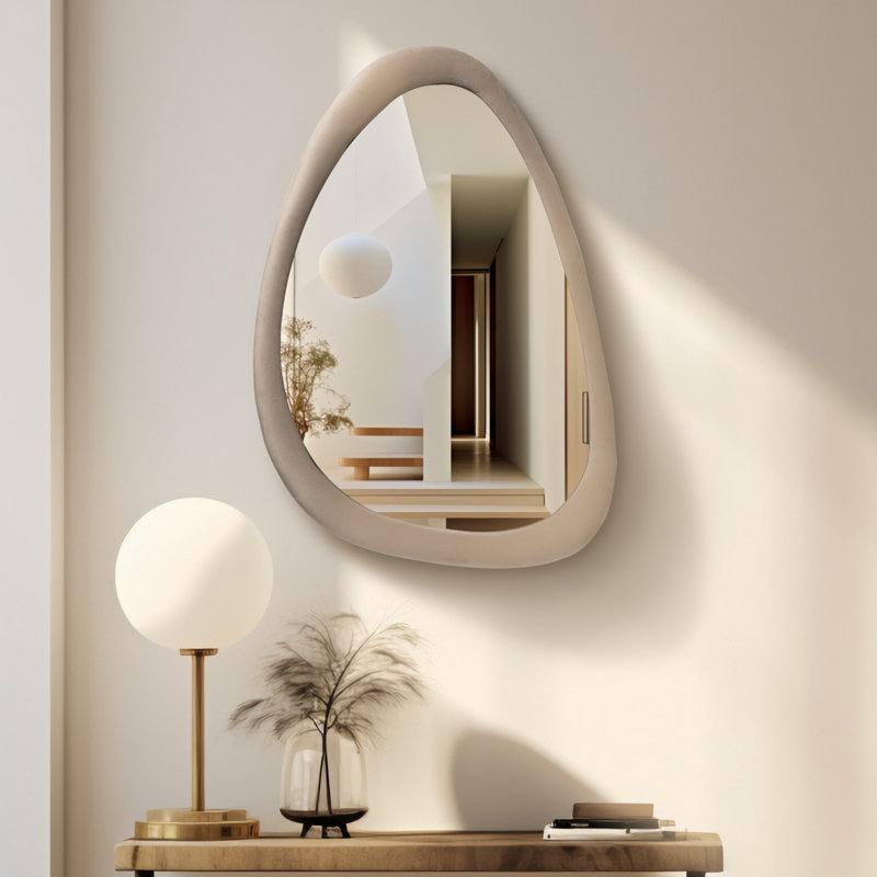 Miroir mural Jazmynn, Crème