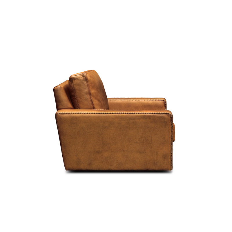 Urban Cowboy Leather Swivel Chair And A Half, Graphite (Coyote), Espresso