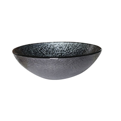 Glass Handmade Round Vessel Bathroom Sink