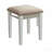 Transitional Style 1pc Vanity Stool Set Core Design Storage Drawers Central Mirror Padded Stool White Finish Bedroom Furniture-1531354639