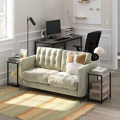 Adalid 2 Piece Industrial Metal Frame End Table Set