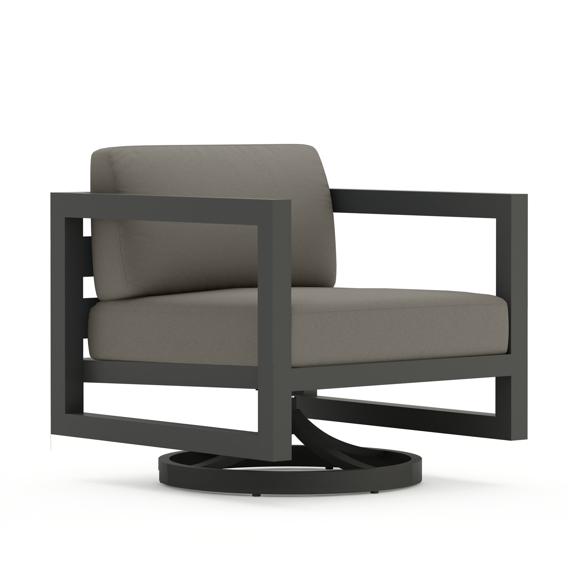Yarieli Outdoor Chair with Sunbrella® Cushions, Slate, Canvas Charcoal Sunbrella® Canvas