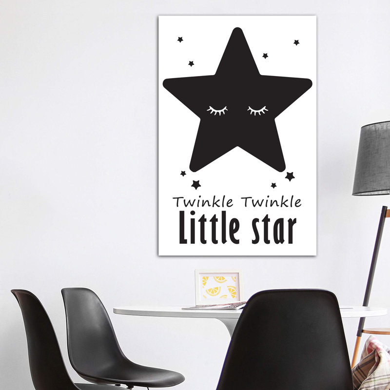 Twinkle Little Star - impression d'art graphique, Pas de tapis, H 60 po x l 40po x P 1,5 po, Toile tendue
