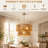 5-light Hand-Woven Rattan Drum Chandelier