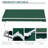 Retractable Awning Patio Awnings Sun Shade Shelter With Manual Crank Handle, 280G/M² UV & Water-Resistant Fabric And Aluminum Frame For Deck, Balcony, Yard-114653815