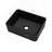16"x12" Black Ceramic Rectangular Bathroom Sink