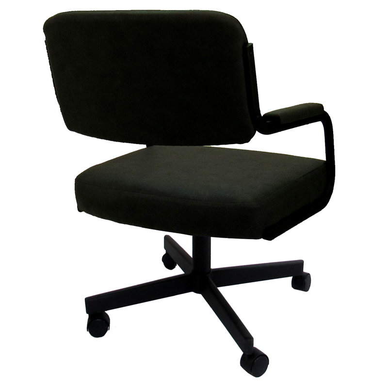 18'' H Upholstered Armchair, Black, Black