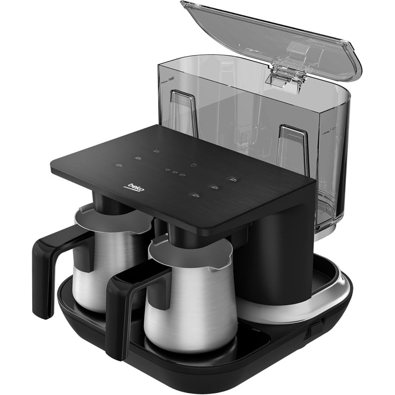 Beko Electric Turkish & Greek Coffee Maker, 6-Cup, Anti-Spill Sensor, Fast Brewing, BPA Free, UL Certified, Matte Black