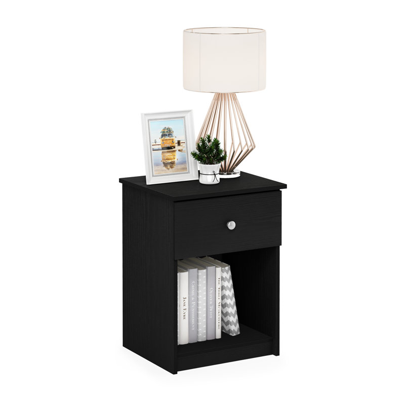Agnello 17.72'' W Nightstand, Black Oak, Individual