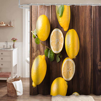 Wooden Lemon Yellow Rustic Drink Food Fresh Fruit Green Health Healthy Juice Mint with 12 Hooks