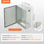 Boîtier électrique en acier au carbone, 16 po x 12 po x 6 po, couvercle à charnière, étanche à l'eau et à la poussière IP66, adapté à une utilisation extérieure, plaque de montage incluse