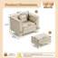 Canapé Chesterfield de 40,1 po de largeur-133238351